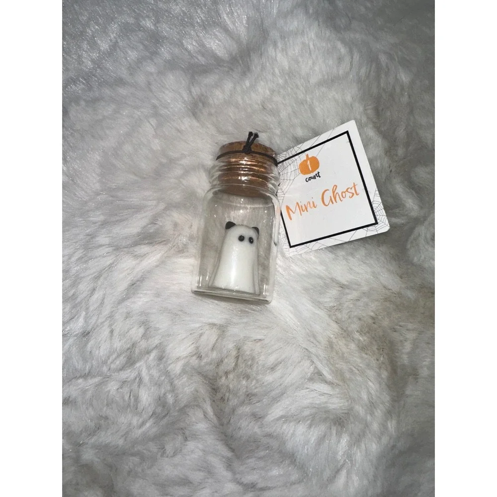 Target Halloween Mini Ghosts in Jars with Gothic Display Shelf